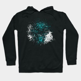 Abstract Dots and Lines Connection Starfield Hoodie